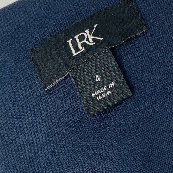LRK Women's Navy Black‎ Color-Block Square Neck Sheath Career Dress Size 4/C33 - Picture 7 of 7
